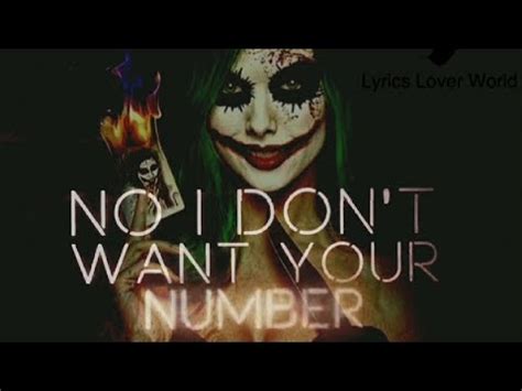 i don't want your number lyrics